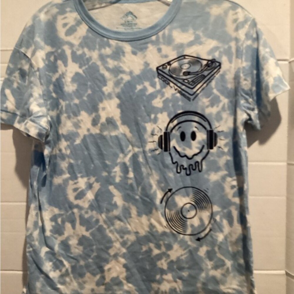 Kids thereabouts blue Tie-Dye Kids Short Sleeve Tee shirt size large 14-16